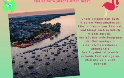 Wir freuen uns, das wir euch den ersten coolen Event aus unserem neuen Eventkalender präsentieren können … Die Summerdays 2022 in Arbon …